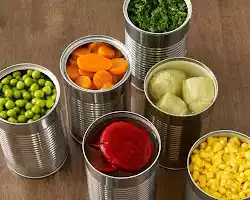 Canned soups and vegetables