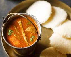 Idli with sambar